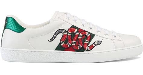 sneaker gucci serpente|Gucci Ace Embroidered Snake Men's .